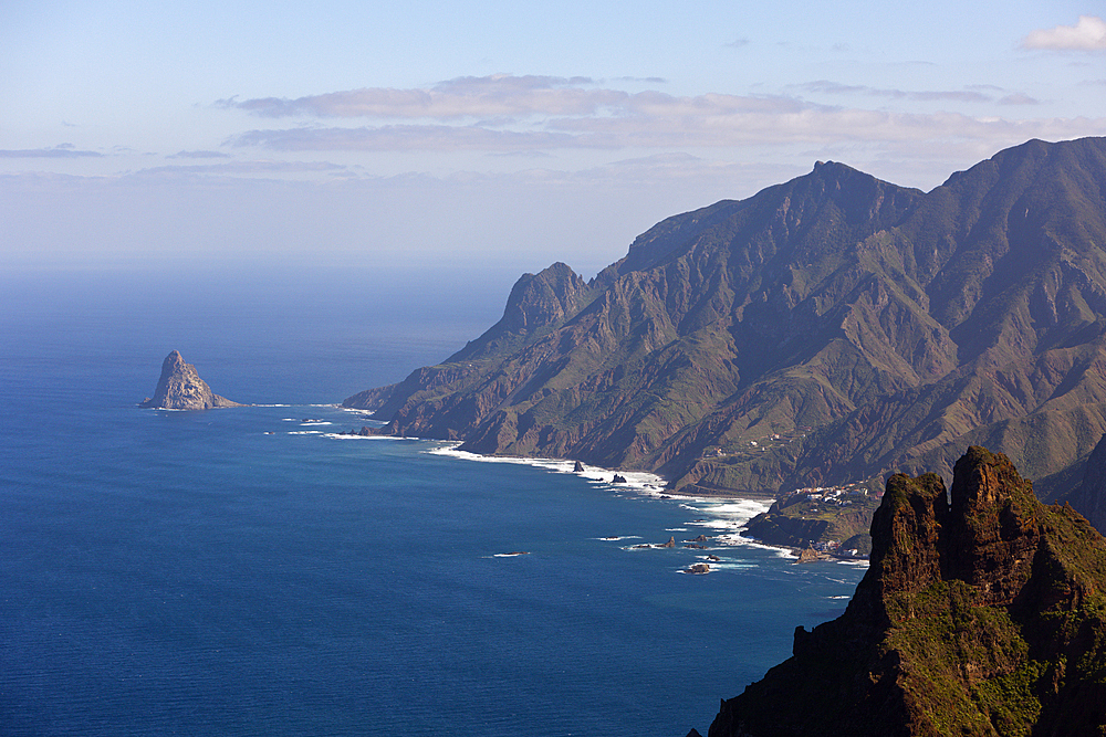 Cliff Coast at northern Anaga Mountains, Tenerife, Canary Islands, Spain