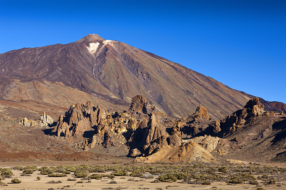 Rock Formation Roques de Garcia at Teide National Park, Tenerife, Canary Islands, Spain