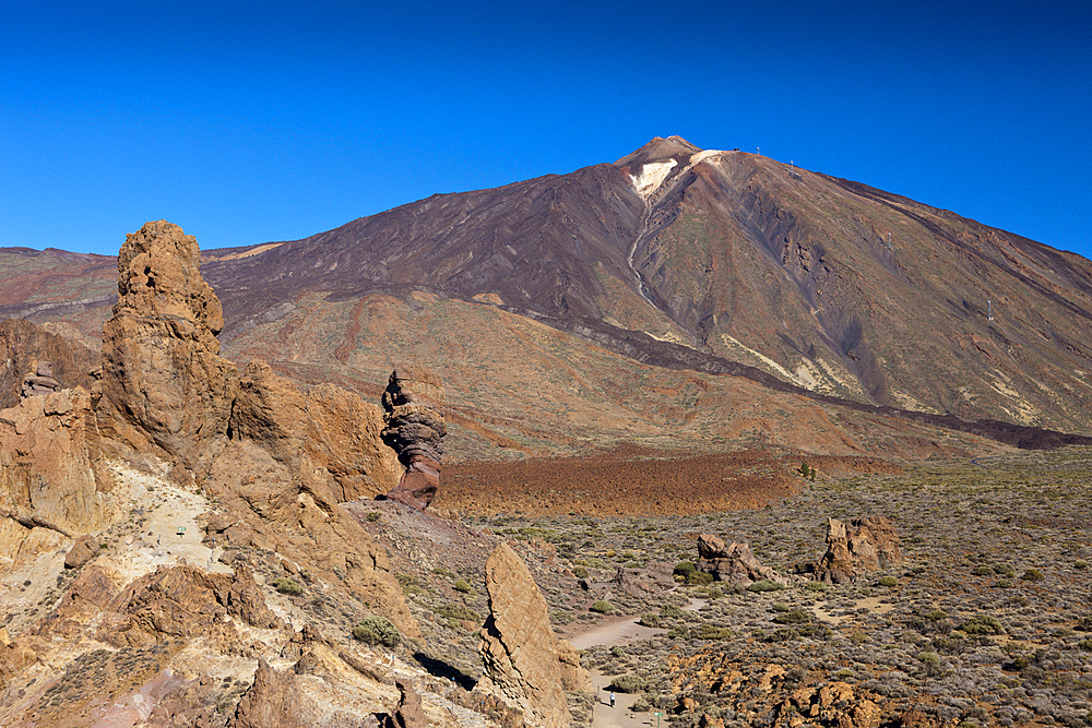 View from Roques de Garcia to the Teide Peak, Tenerife, Canary Islands, Spain