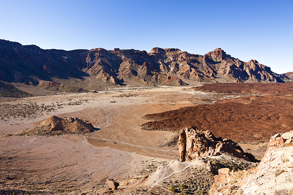 View from Roques de Garcia to the Canadas at Teide National Park, Tenerife, Canary Islands, Spain