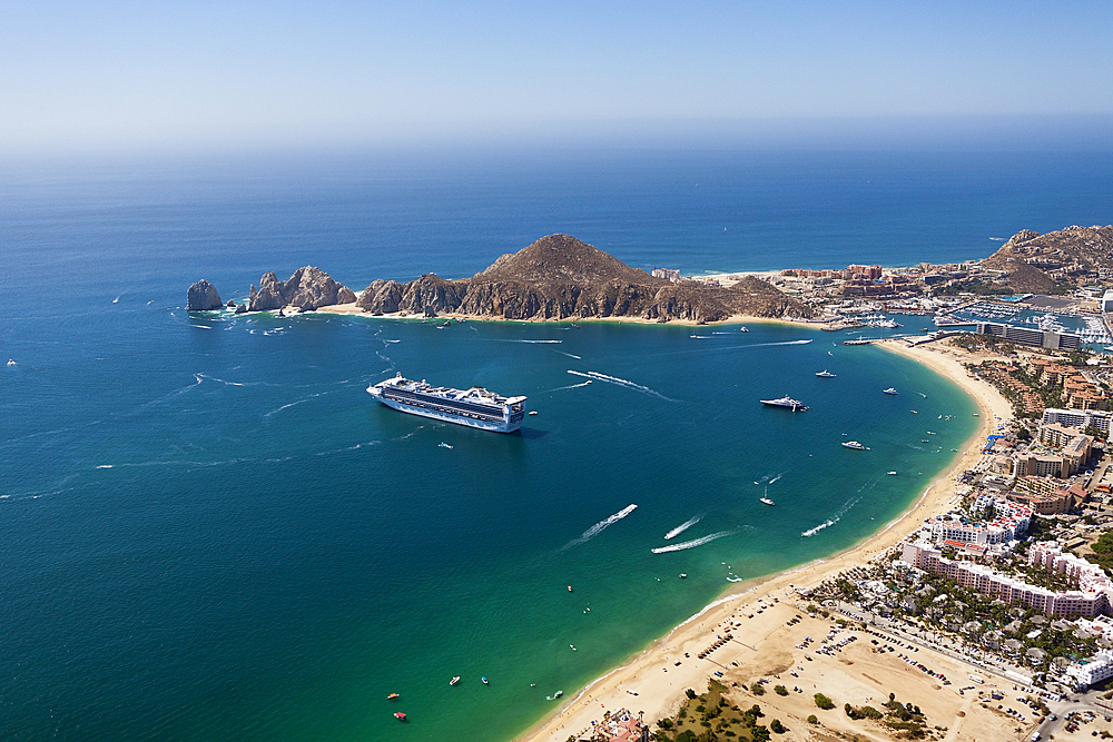 Cruise Ship at Cabo San Lucas, Cabo San Lucas, Baja California Sur, Mexico