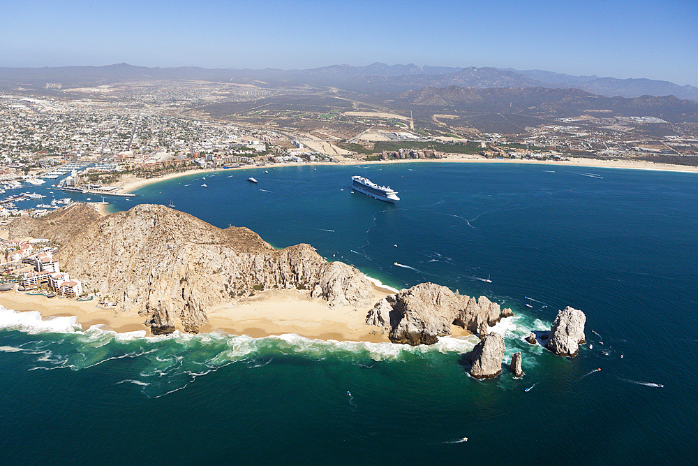 Aerial View of Lands End and Cabo San Lucas, Cabo San Lucas, Baja California Sur, Mexico