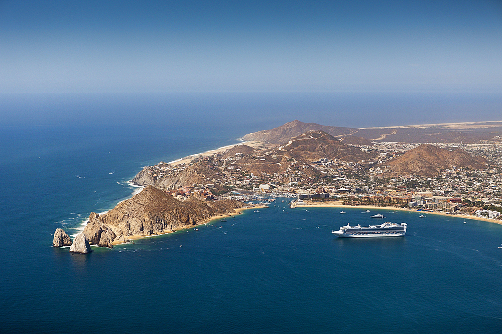 Aerial View of Lands End and Cabo San Lucas, Cabo San Lucas, Baja California Sur, Mexico