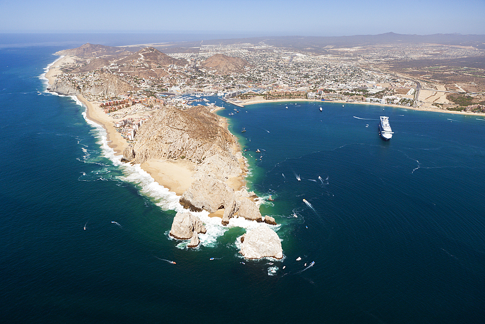 Aerial View of Lands End and Cabo San Lucas, Cabo San Lucas, Baja California Sur, Mexico