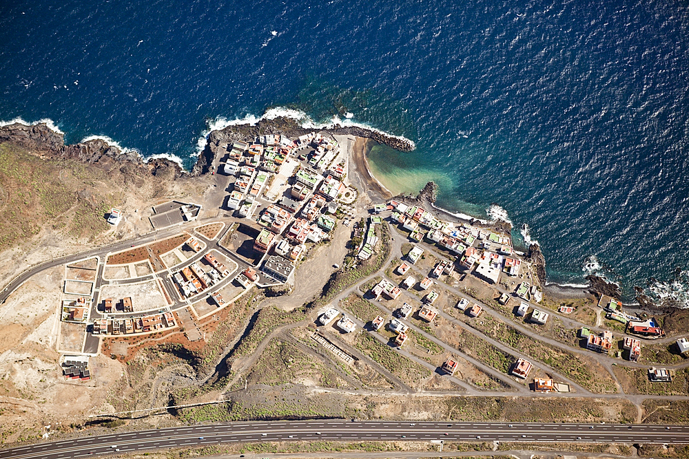 Aerial View of Coast near Las Eras, Tenerife, Spain