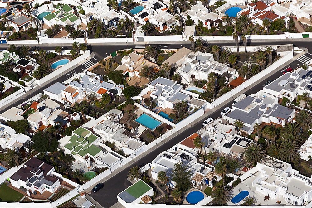 Aerial View Streets of El Poris, Tenerife, Spain