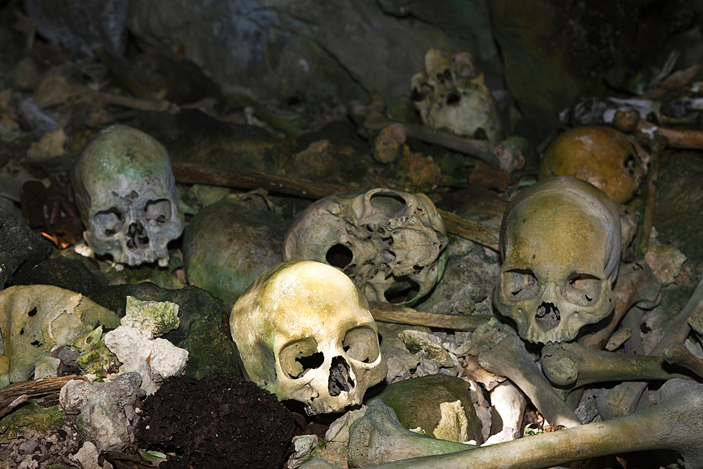 Old Skulls hidden in Rock Islands near Malwawa, Triton Bay, West Papua, Indonesia