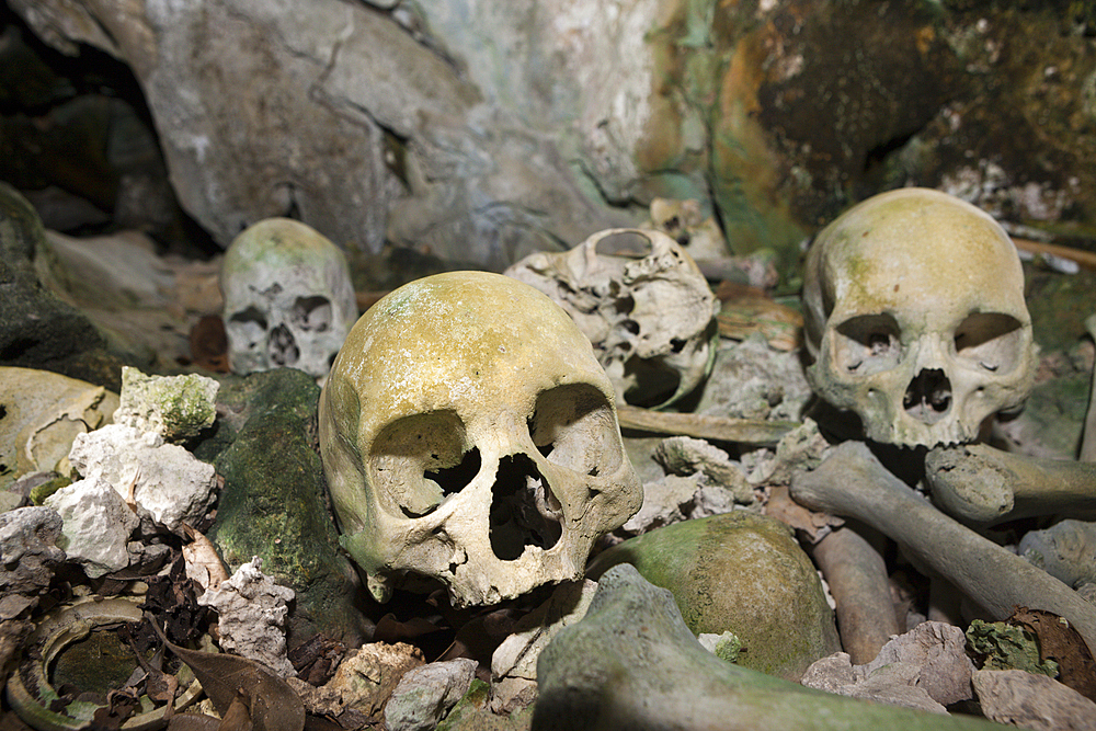 Old Skulls hidden in Rock Islands near Malwawa, Triton Bay, West Papua, Indonesia