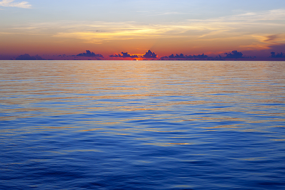 Sunset over Ocean, Kai Islands, Moluccas, Indonesia