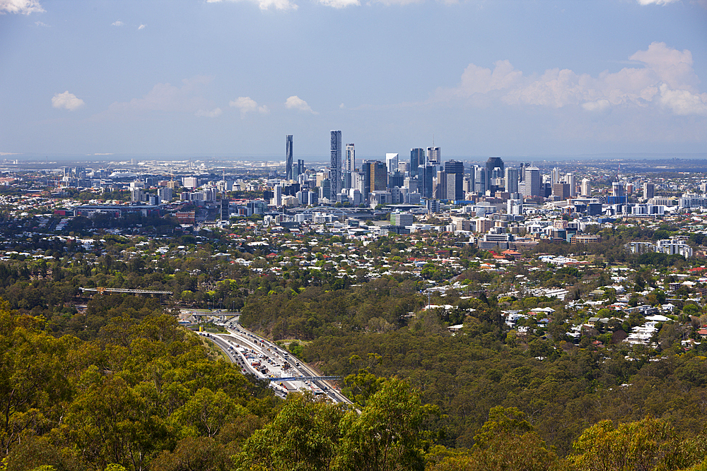 View of Mount Coot-tha Lookout over Brisbane, Australia