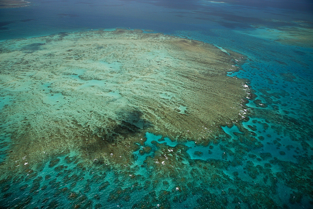 Aerial View of Great Barrier Reef, Queensland, Australia