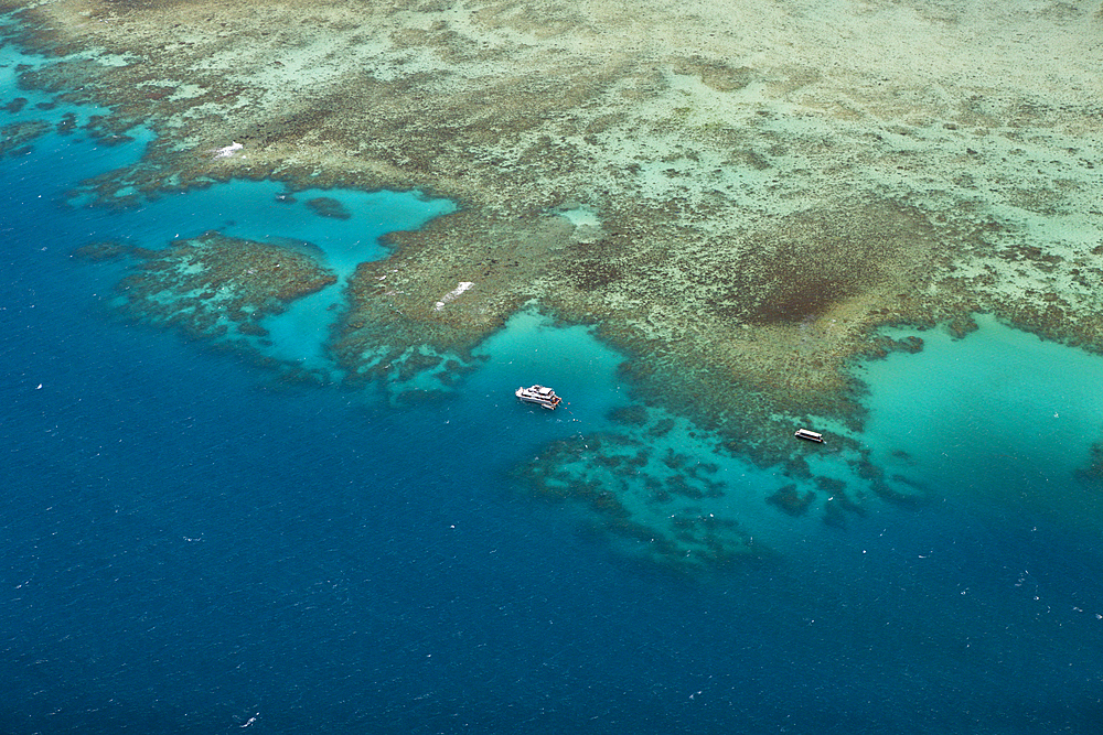 Aerial View of Great Barrier Reef, Queensland, Australia