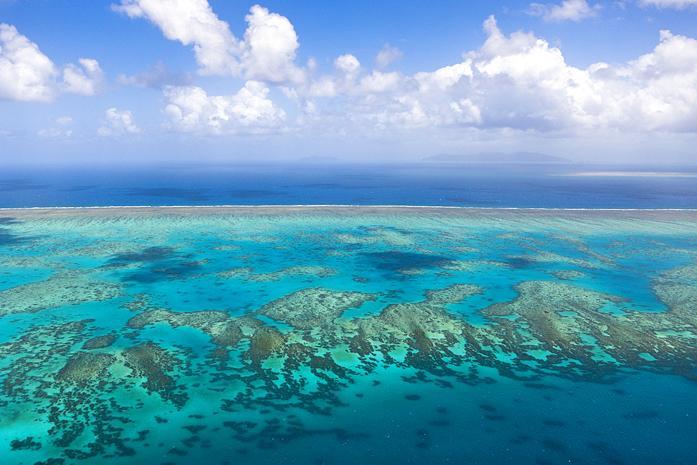 Aerial View of Great Barrier Reef, Queensland, Australia