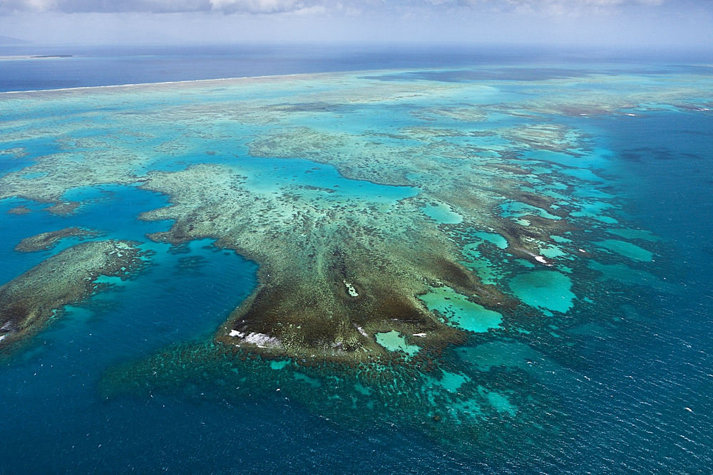 Aerial View of Great Barrier Reef, Queensland, Australia