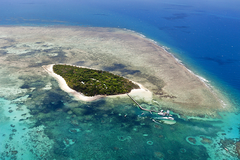 Aerial View of Green Island, Great Barrier Reef, Queensland, Australia