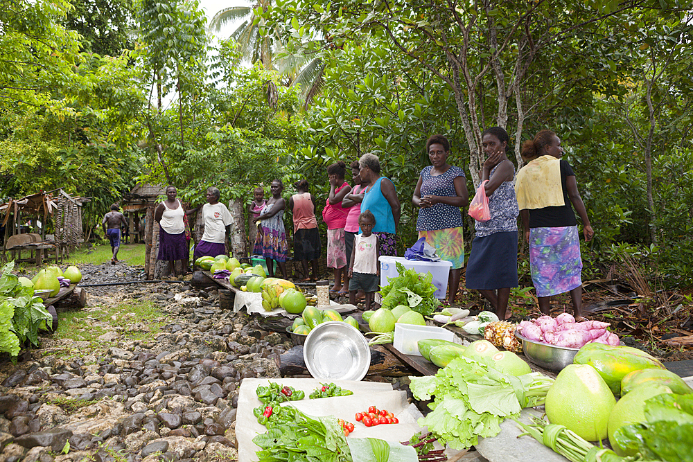 Telina Island Village Market, Marovo Lagoon, Solomon Islands