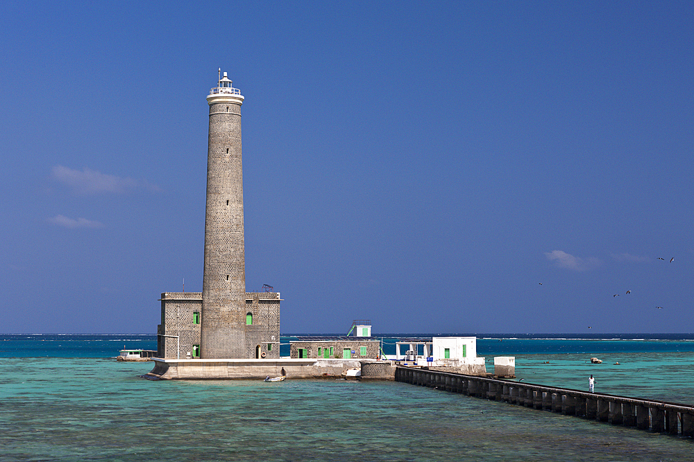 Lighthouse of Sanganeb Reef, Red Sea, Sudan