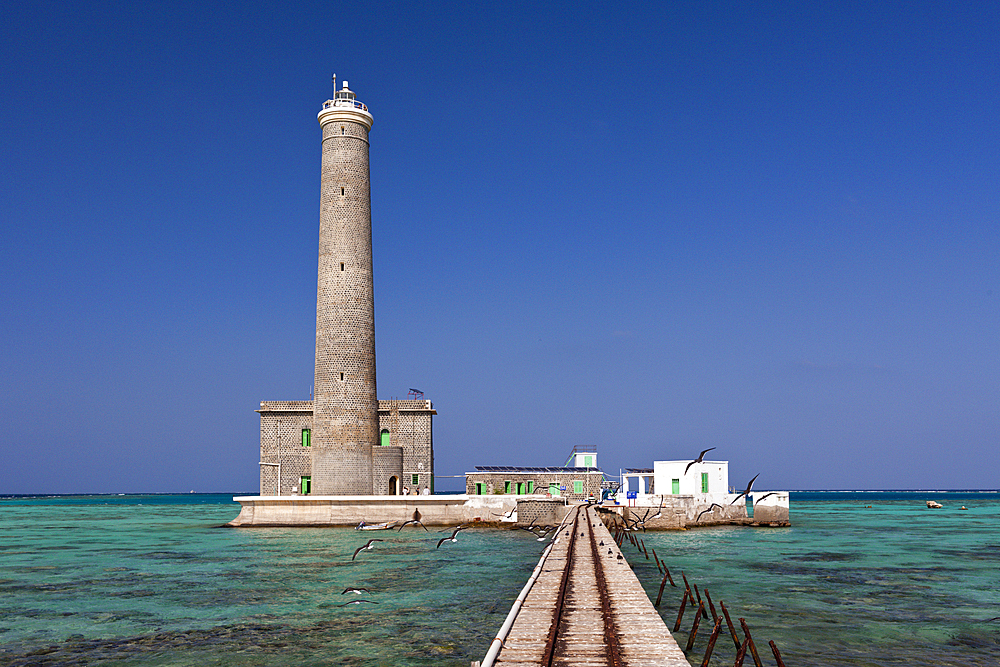 Lighthouse of Sanganeb Reef, Red Sea, Sudan