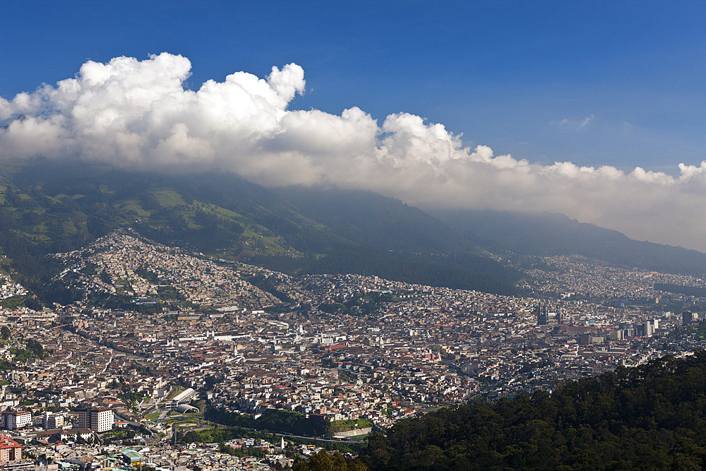 Aerial View of Capital Quito, Ecuador