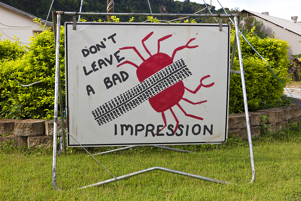 Sign for Crab Protection, Gecarcoidea natalis, Christmas Island, Australia