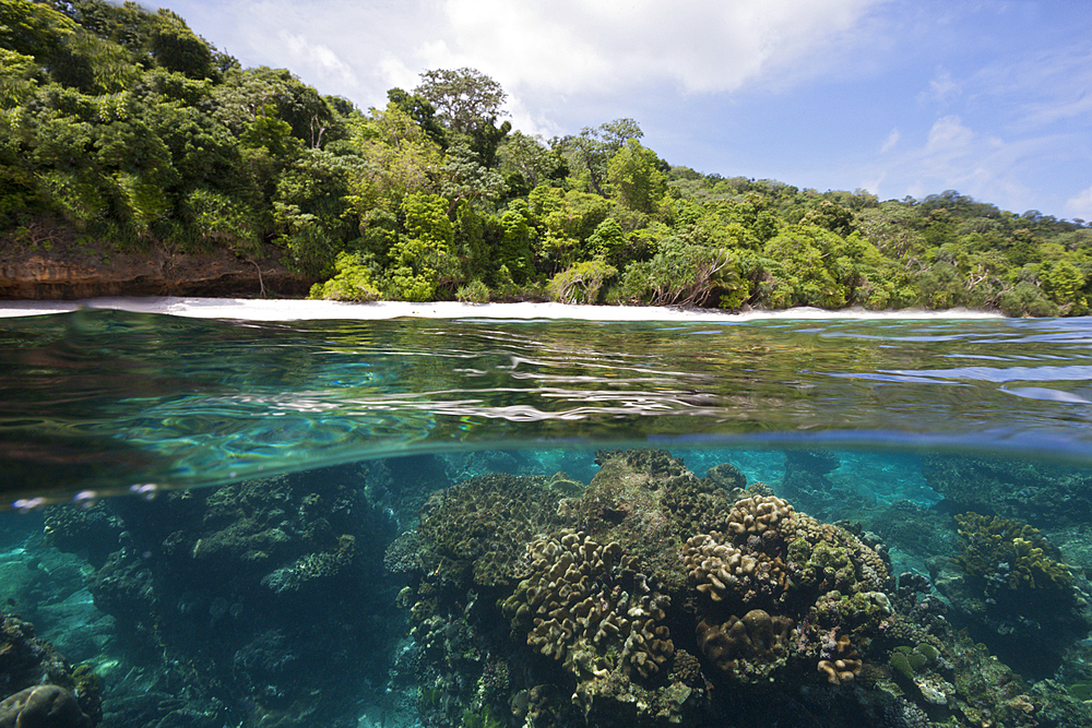 Lagoon of West White Beach, Christmas Island, Australia