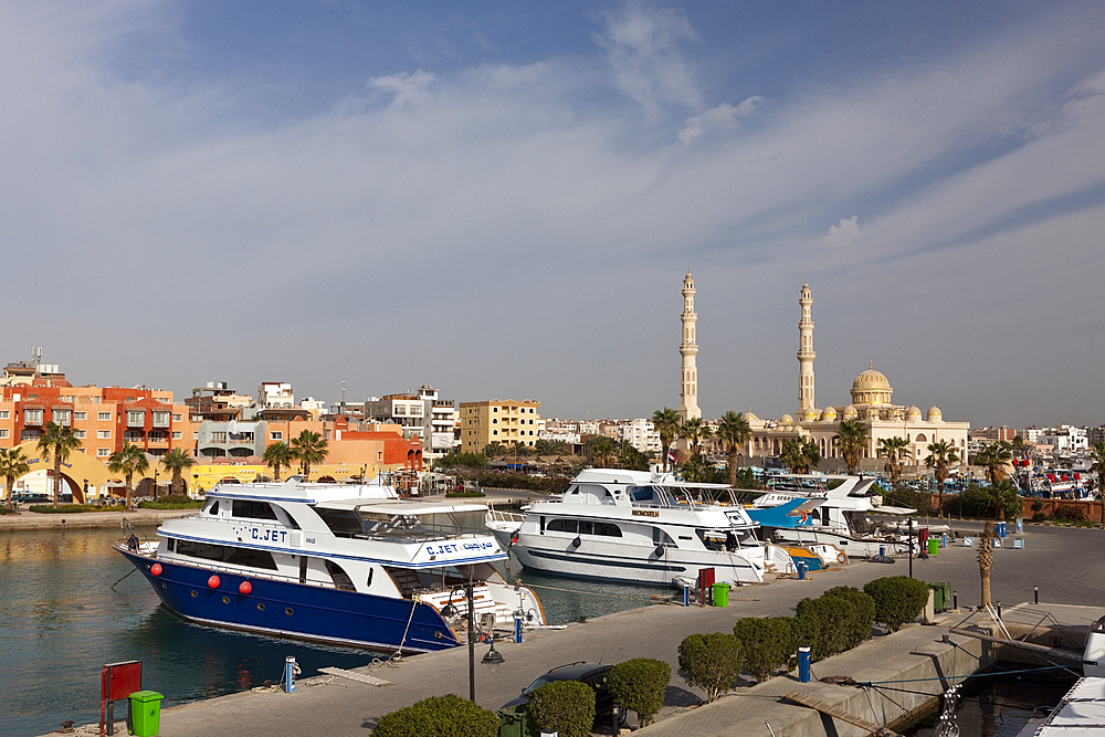 Scuba Diving Boats at Marina of Hurghada, Red Sea, Egypt