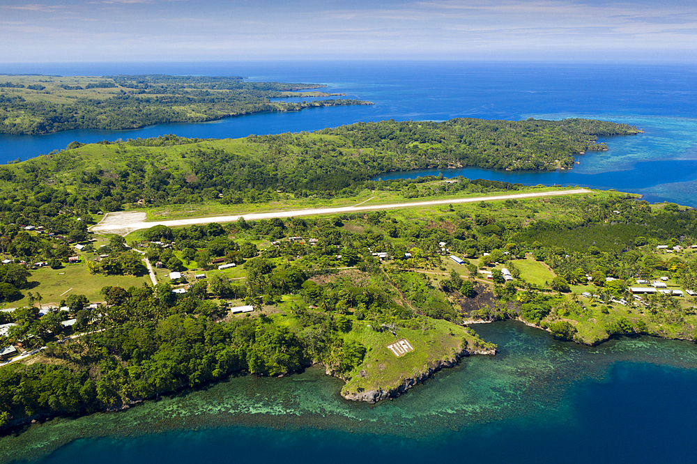 Aerial View of Tufi with Aristrip, Tufi, Cape Nelson, Papua New Guinea