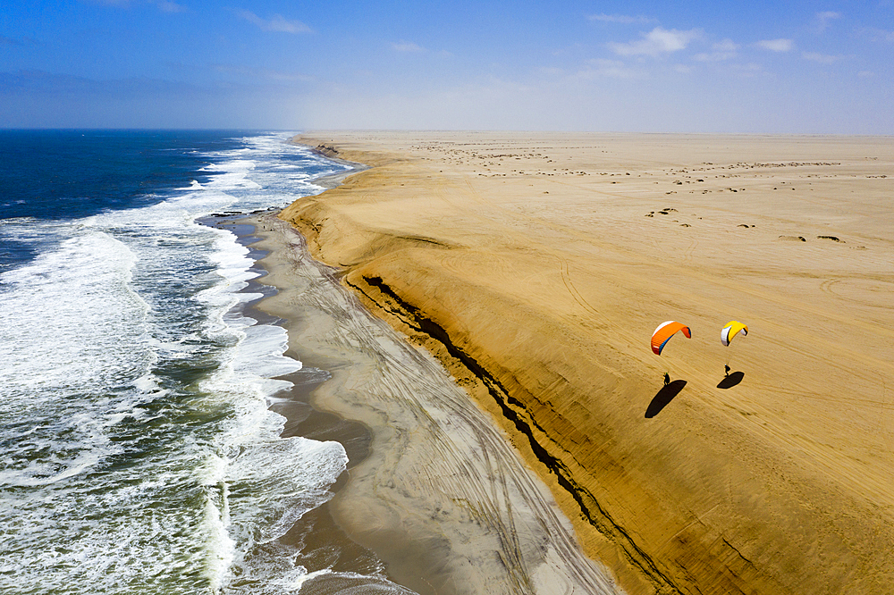 Paragliding at Dune near Henties Bay, Henties Bay, Namibia