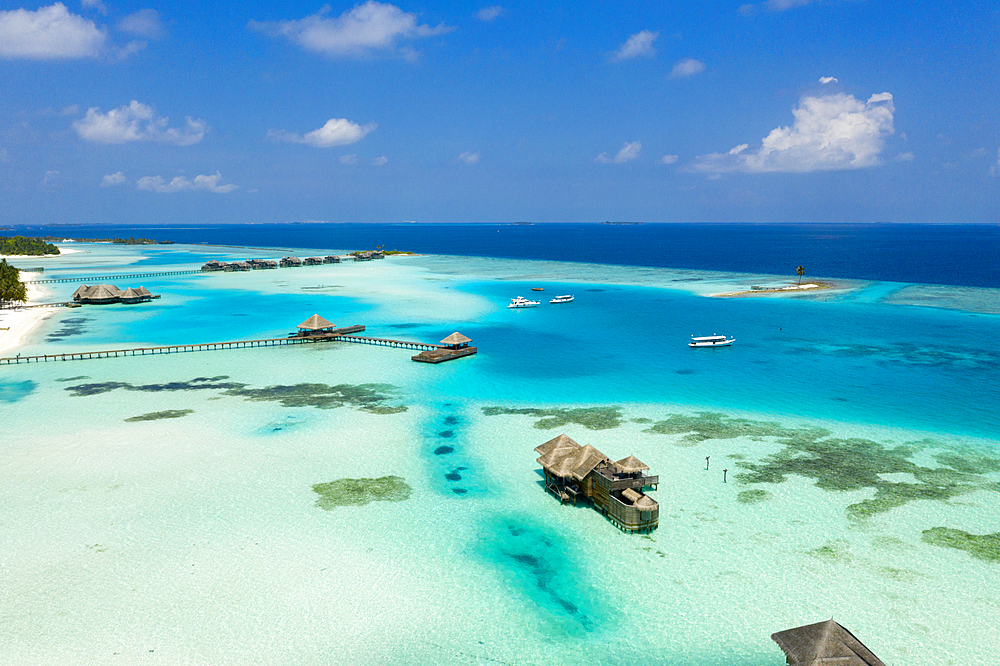 Aerial View of Vacation Island Lankanfushi, North Male Atoll, Indian Ocean, Maldives