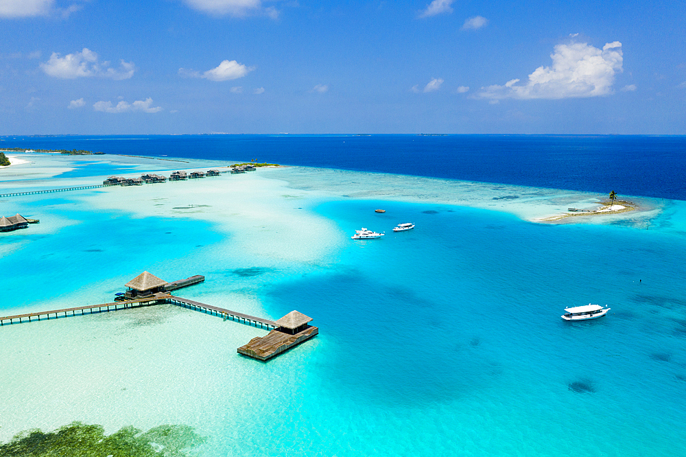 Aerial View of Vacation Island Lankanfushi, North Male Atoll, Indian Ocean, Maldives