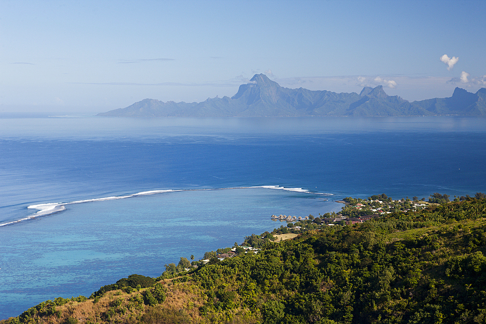 View of Tahiti to Moorea, Tahiti, French Polynesia