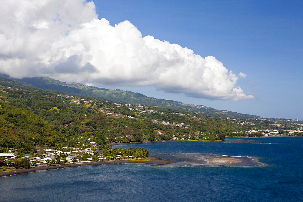 Aerial View of Matavai Bay, Tahiti, French Polynesia