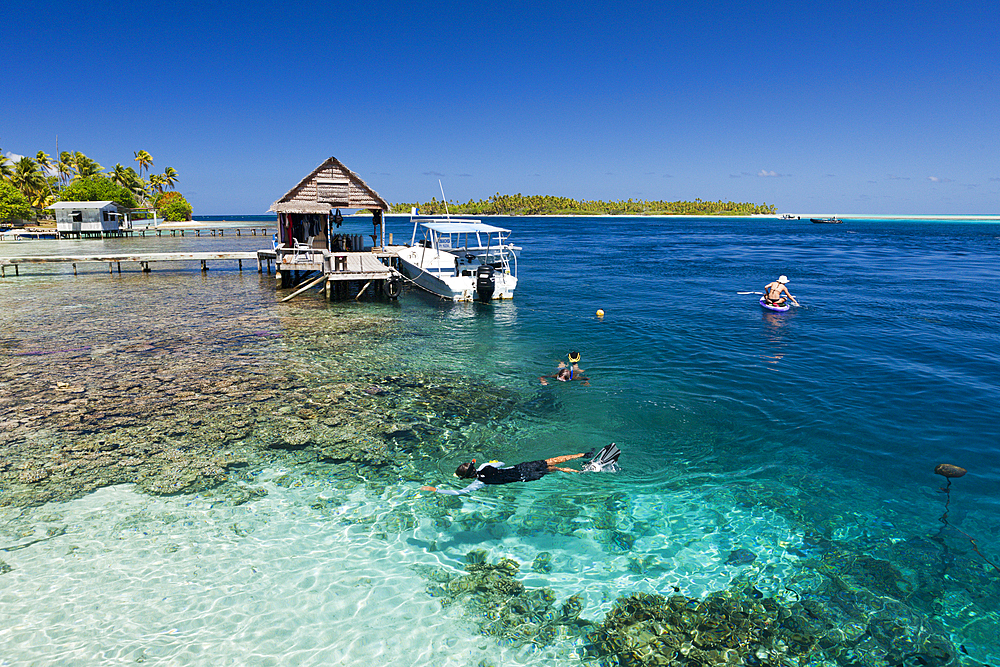 Lagoon of Tetamanu Village, Fakarava, Tuamotu Archipel, French Polynesia