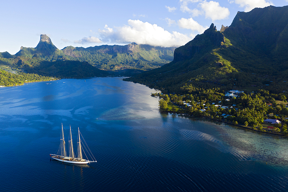 Sailing Boat in Cook's Bay, Moorea, French Polynesia