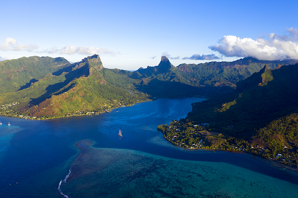 Aerial View of Cook's Bay, Moorea, French Polynesia