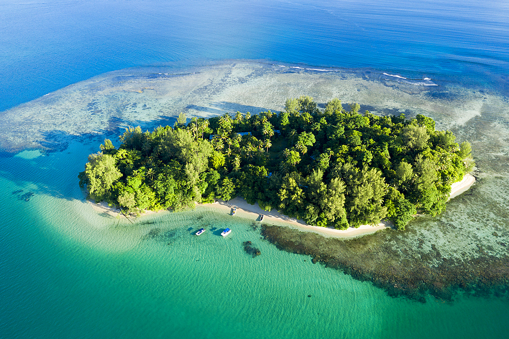 Aerial View of Lissenung Island, New Ireland, Papua New Guinea