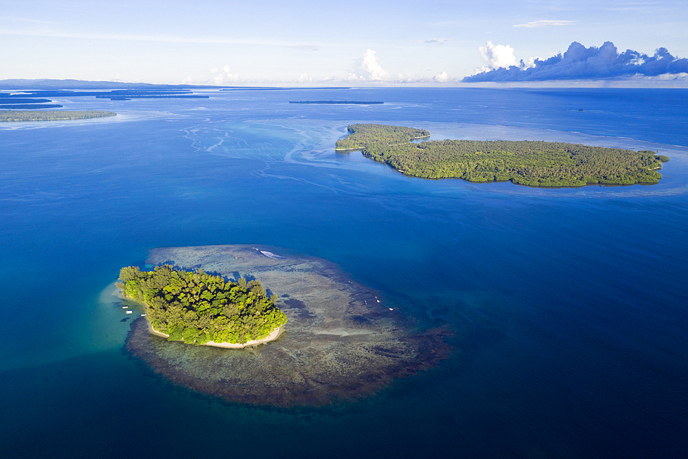 Aerial View of Lissenung Island, New Ireland, Papua New Guinea