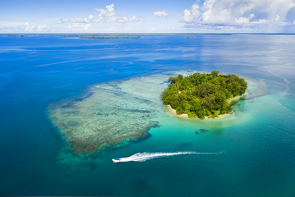 Aerial View of Lissenung Island, New Ireland, Papua New Guinea