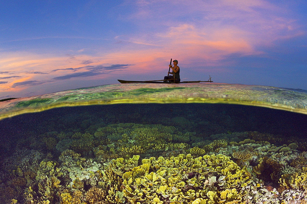 Coral Reef at Sunset, New Ireland, Papua New Guinea