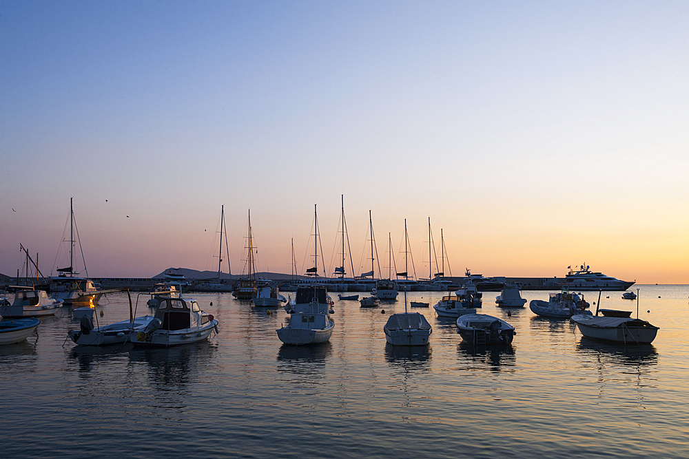 Harbour of Komiza, Vis Island, Mediterranean Sea, Croatia