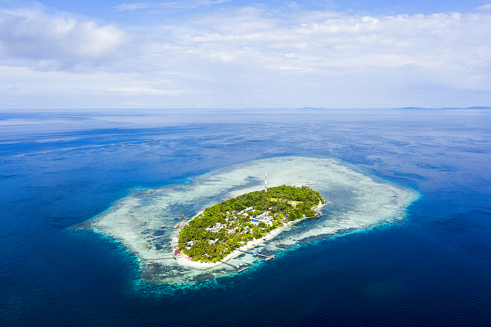 Aerial View of Arborek Island, Raja Ampat, West Papua, Indonesia