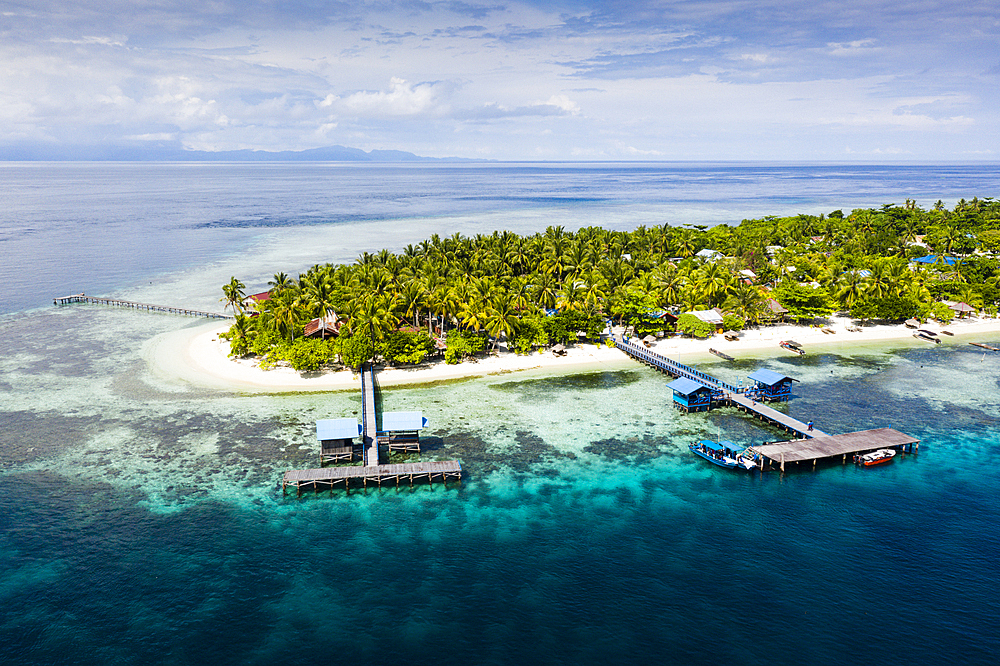 Aerial View of Arborek Island, Raja Ampat, West Papua, Indonesia