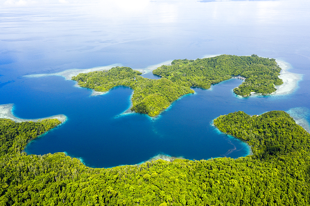 Aerial View of Janggelo Island, Raja Ampat, West Papua, Indonesia