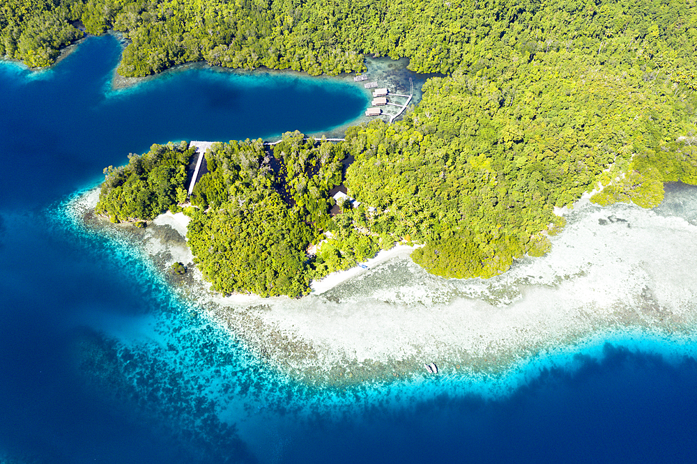 Aerial View of Janggelo Island, Raja Ampat, West Papua, Indonesia