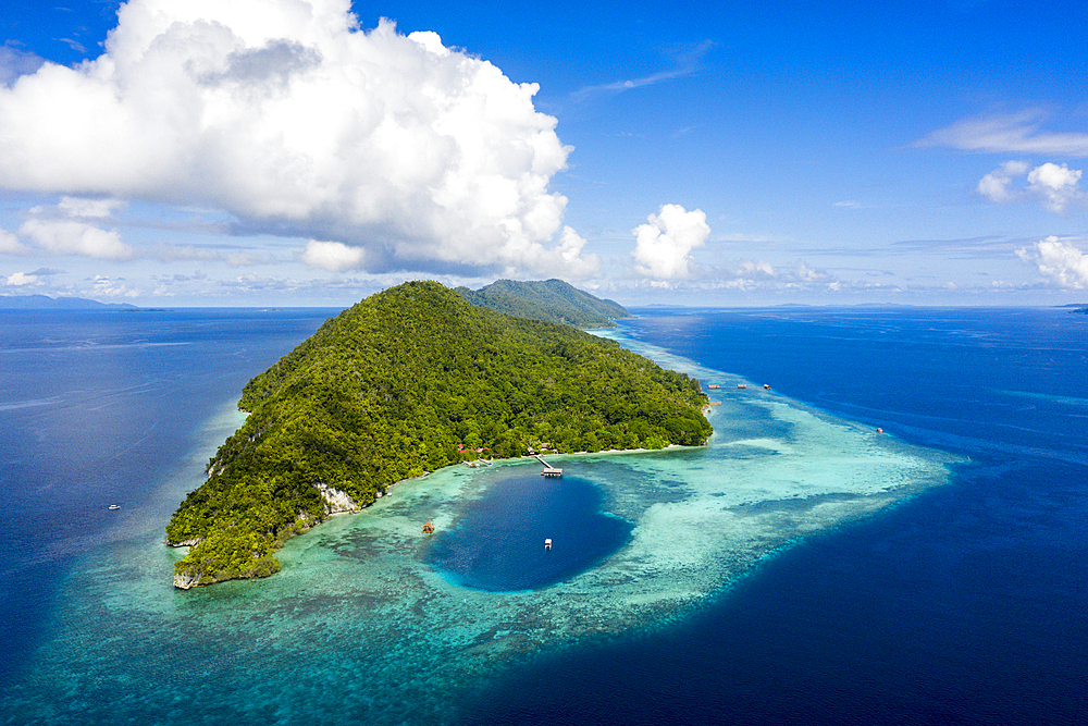 Aerial View of Cape Kri, Raja Ampat, West Papua, Indonesia