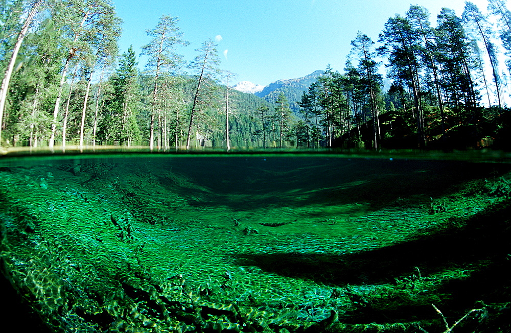 mountain lake, split image, Austria, Tirol