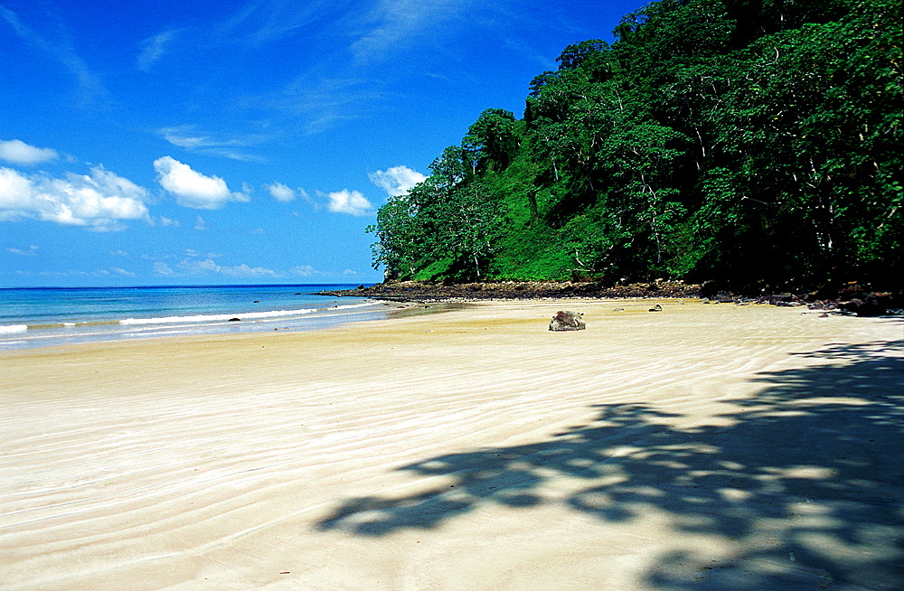 Untouched sandy beach, Costa Rica, South america, Cocos Island, South america, Latin america