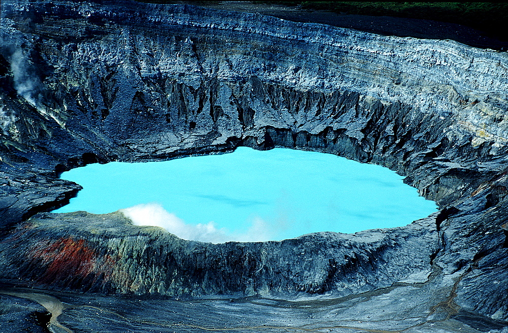 Crater of the Poas Volcano, Costa Rica, South america, Cocos Island, South america, Latin america