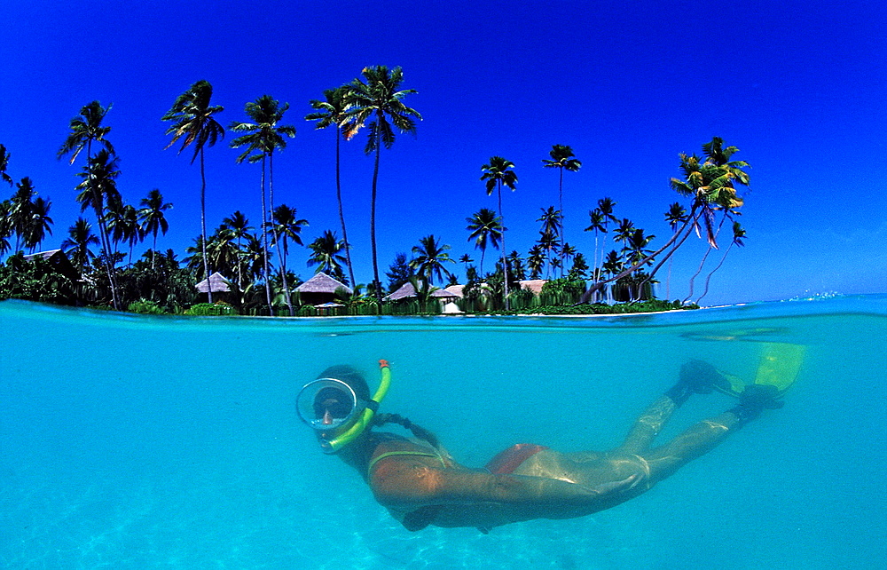 Snorkeling before Resort, Indonesia, Wakatobi Dive Resort, Sulawesi, Indian Ocean, Bandasea