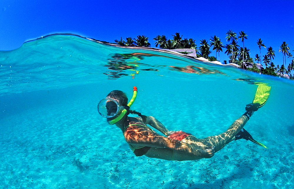 Snorkeling before Resort, Indonesia, Wakatobi Dive Resort, Sulawesi, Indian Ocean, Bandasea